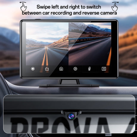 Gadget Yesido Wireless Car Stereo (KM18), Dual HD Camera, Bluetooth 5.2, Plug&Play, CarPlay, Android Auto, AirPlay, Negru