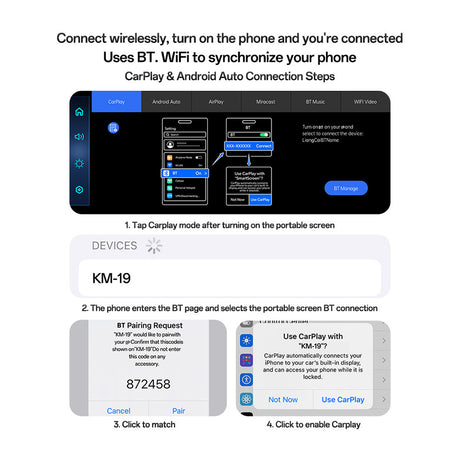 Gadget Yesido Wireless Car Stereo KM19, negru