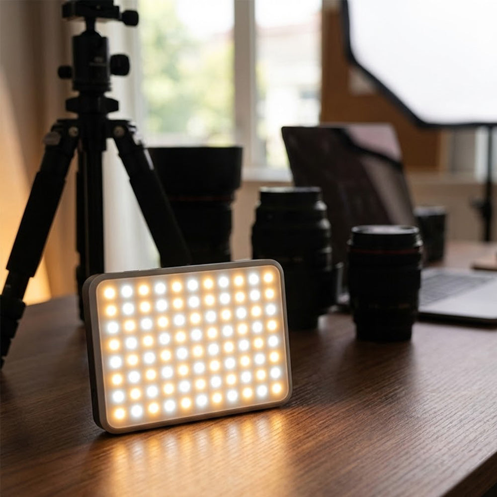 Suport Yesido Selfie Light (DH12), USB-C, 3000mAh, 6W, 120 LED, with Clip-on Design, Negru