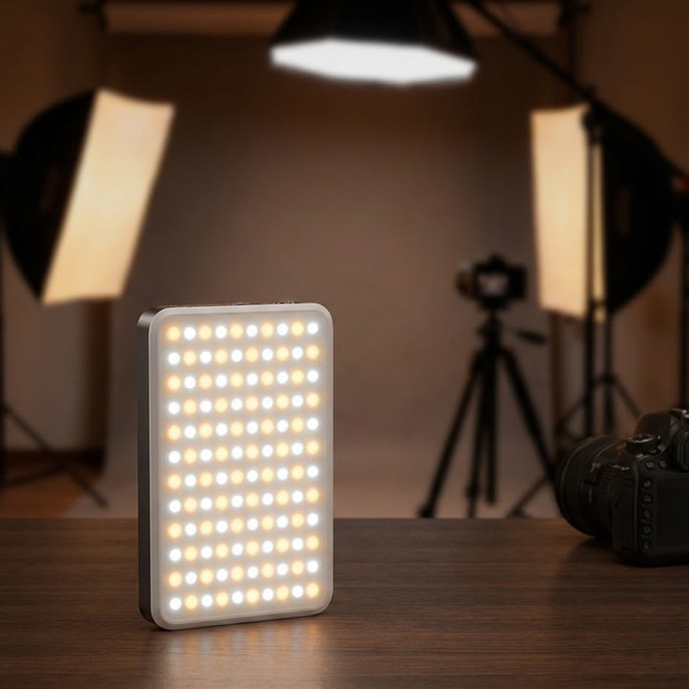 Suport Yesido Selfie Light (DH12), USB-C, 3000mAh, 6W, 120 LED, with Clip-on Design, Negru