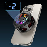 Accesoriu gaming Yesido Phone Cooler (C226), Semiconductor, Magnetic, Universal, Fast Cooling, with RGB, Digital Display, Gri