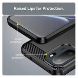 Husa de protectie Techsuit Carbon Silicone compatibil cu OnePlus 15R, Negru