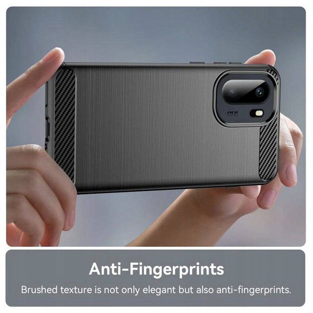 Husa de protectie Techsuit Carbon Silicone compatibil cu OnePlus 15R, Negru