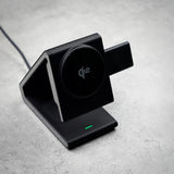 Incarcator Lito 4in1 Magnetic Wireless (LT-W02), for iPhone, Apple Watch, AirPods, Phone Stand, 15W, QI2, N52 Magnets, Negru