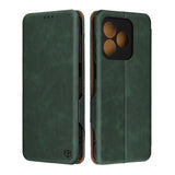 Husa de protectie Techsuit Safe Wallet Plus compatibil cu Honor X5c Plus, Verde