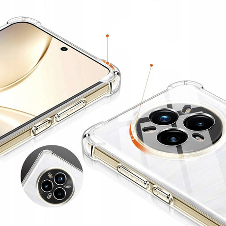 Husa de protectie Techsuit Shockproof Clear Silicone compatibil cu Realme GT 8 Pro, Transparent