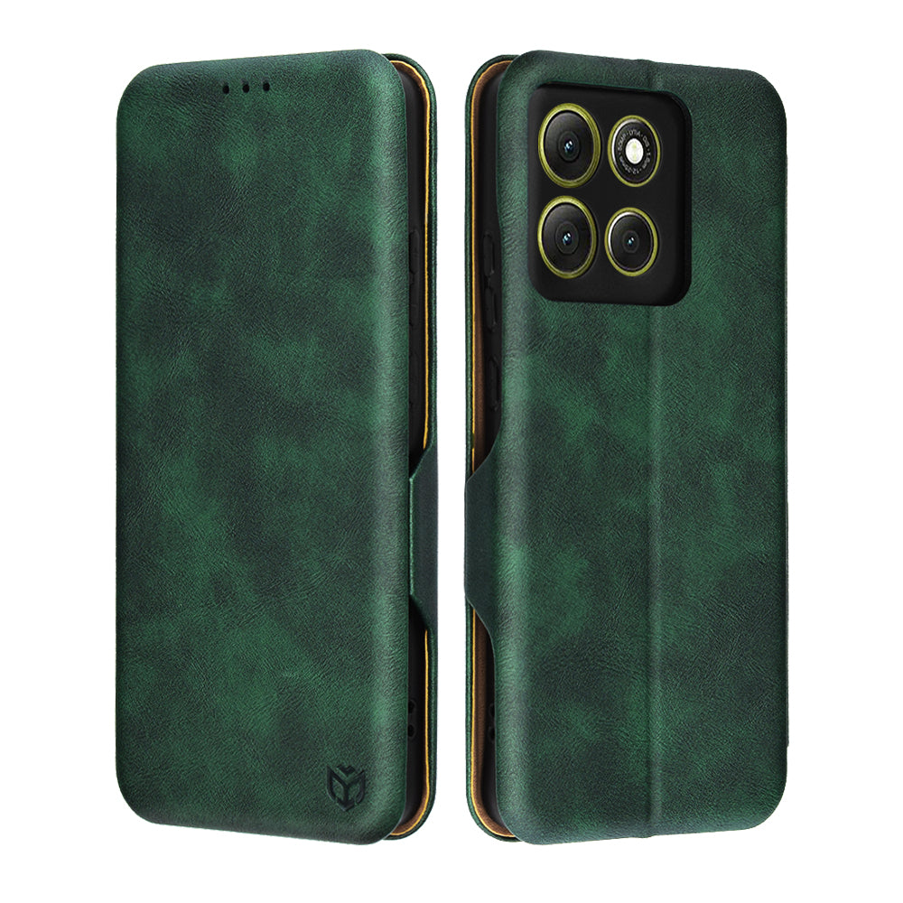 Husa de protectie Techsuit Safe Wallet Plus compatibil cu Motorola Moto G86, Verde