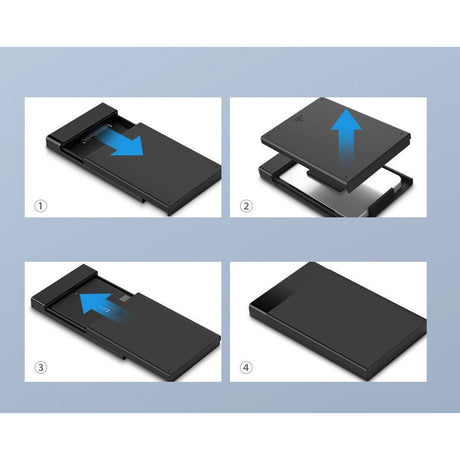 Stocare Ugreen Hard Drive Enclosure US221 (30848), USB to Micro-B Cable Included, HDD/SSD Rack, SATA, 5Gbps, Negru