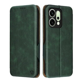 Husa de protectie Techsuit Safe Wallet Plus compatibil cu Oppo Reno14, Verde