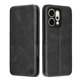 Husa de protectie Techsuit Safe Wallet Plus compatibil cu Oppo Reno14, Negru
