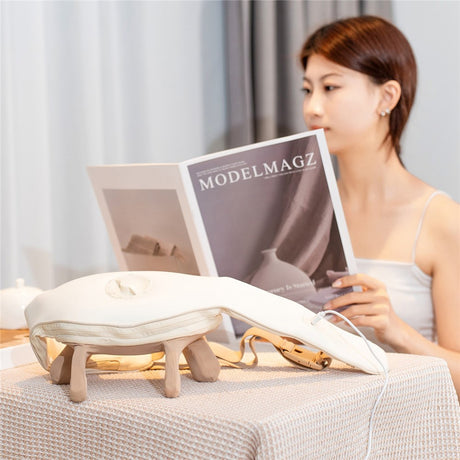 Yesido Neck Massager (MG11), Adjustable, 3 Versatile Massage Modes, Soothing Heat Therapy, 2400mAh, Bej