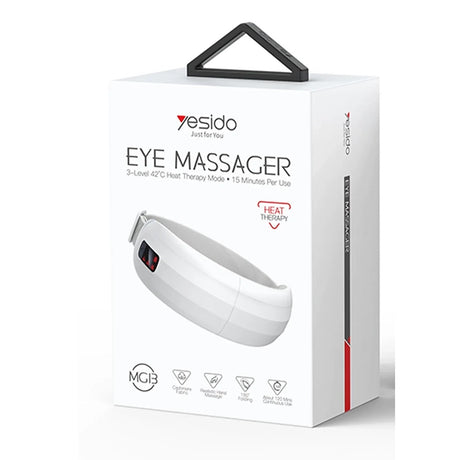 Yesido Eye Massager (MG13), Type-C, Rechargeable, Adjustable, 3-Level Temperature Adjustment, 600mAh, Alb
