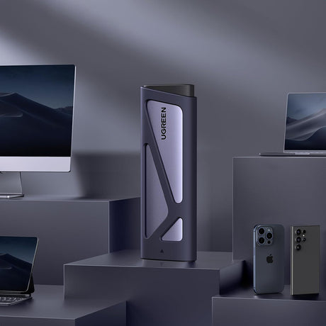 Stocare Ugreen Hard Drive Enclosure CM767 (15813), M.2 NVMe/SATA SSD, 10Gbps, Gri