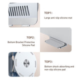 Suport Laptop Yesido LP06, Aluminiu, 360 Rotație, Argintiu