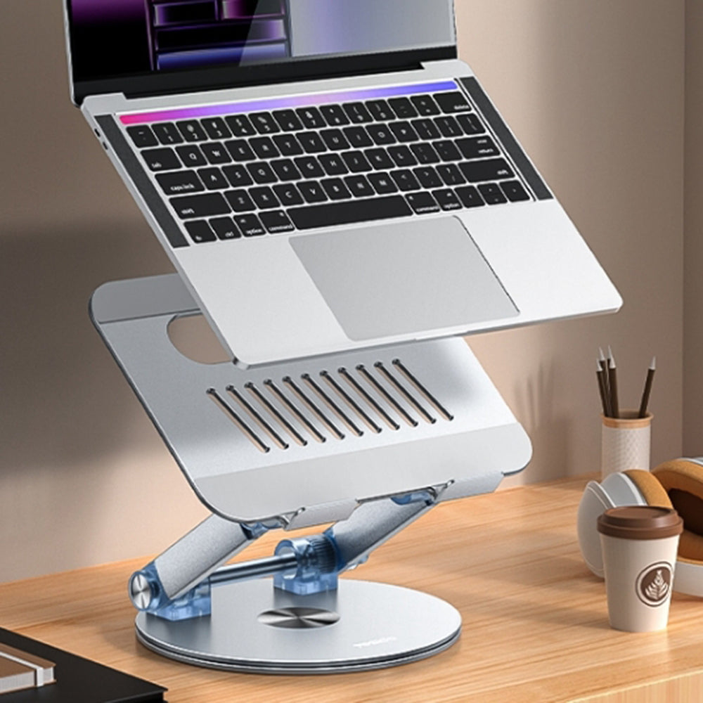 Suport Laptop Yesido LP06, Aluminiu, 360 Rotație, Argintiu