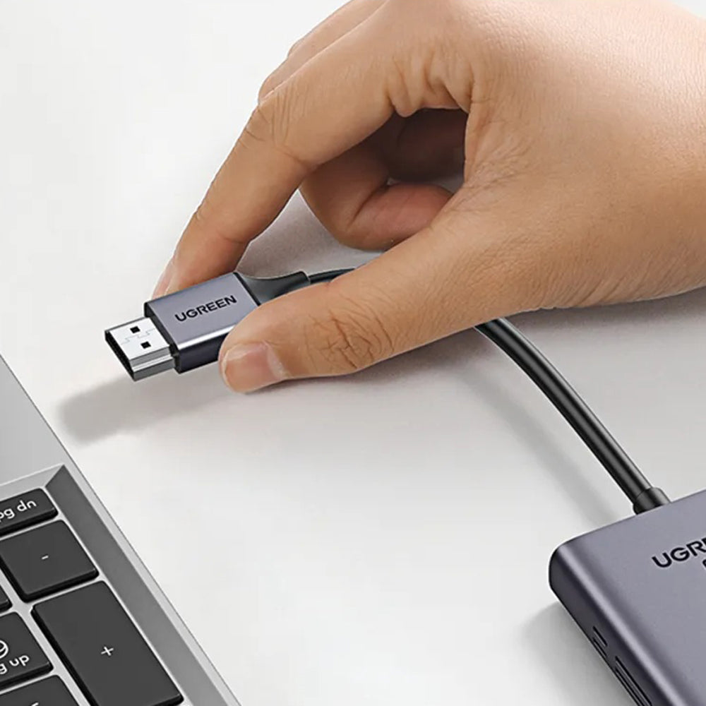 Adaptor Ugreen Wireless Transmitter and Receiver CM506 (50633A), HDMI Cable, 50M (4K@30Hz), Negru