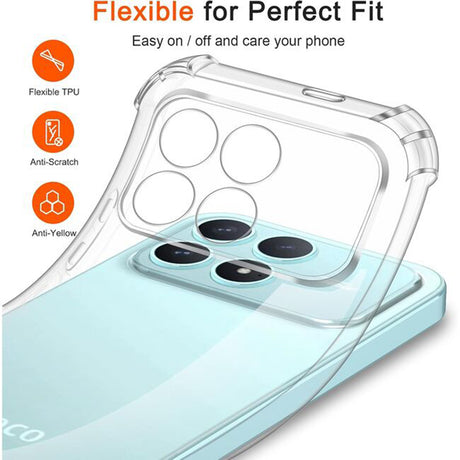 Husa de protectie Techsuit Shockproof Clear Silicone compatibil cu Xiaomi Poco F8 Pro, Transparent