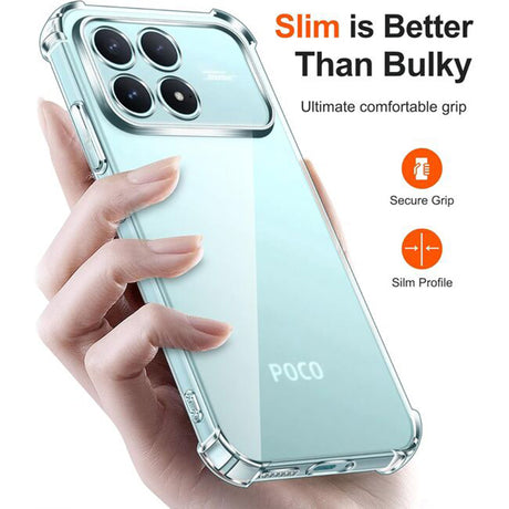 Husa de protectie Techsuit Shockproof Clear Silicone compatibil cu Xiaomi Poco F8 Pro, Transparent
