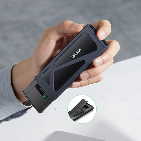 Stocare Ugreen Hard Drive Enclosure CM578 (15512), M.2 NVMe SSD, 10Gbps, 2TB, with 2x Type-C Cable, Albastru Inchis