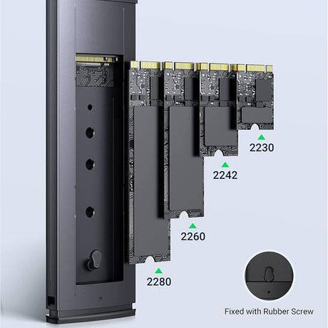Stocare Ugreen Hard Drive Enclosure CM578 (15512), M.2 NVMe SSD, 10Gbps, 2TB, with 2x Type-C Cable, Albastru Inchis