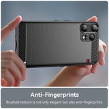 Husa de protectie Techsuit Carbon Silicone compatibil cu Nothing Phone (3a) Lite, Negru