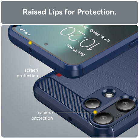 Husa de protectie Techsuit Carbon Silicone compatibil cu Nothing Phone (3a) Lite, Albastru