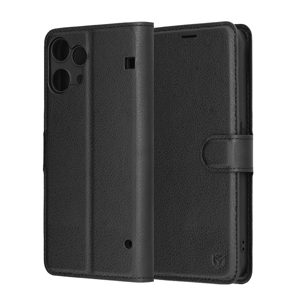Husa de protectie Techsuit Leather Folio compatibil cu Nothing Phone (3a) Lite, Negru