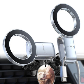 Suport Lisen (YL0224050012), Magnetic Grip, for Air Vent, Foldable, 360° Adjustable, Secure Fit, Negru