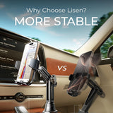 Suport Lisen (YL0223070048), for Cup Holder, Universal, Adjustable, Anti-Shake, for Phone, Tablet up to 12.9", Negru