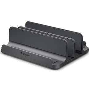 Suport Spigen Vertical Laptop Stand LD208S4 (AMP10640), for 4 Devices, Adjustable Width, Universal, Silicone Pads, Gri Spatial