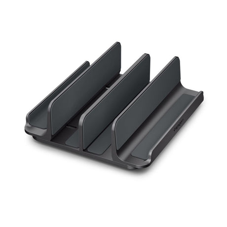 Suport Spigen Vertical Laptop Stand LD208S4 (AMP10640), for 4 Devices, Adjustable Width, Universal, Silicone Pads, Gri Spatial