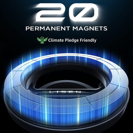 Suport Lisen (YL0222100001), for Air Vent, Magnetic Grip, Universal, Adjustable, Secure Fit, N52 Magnets, Negru