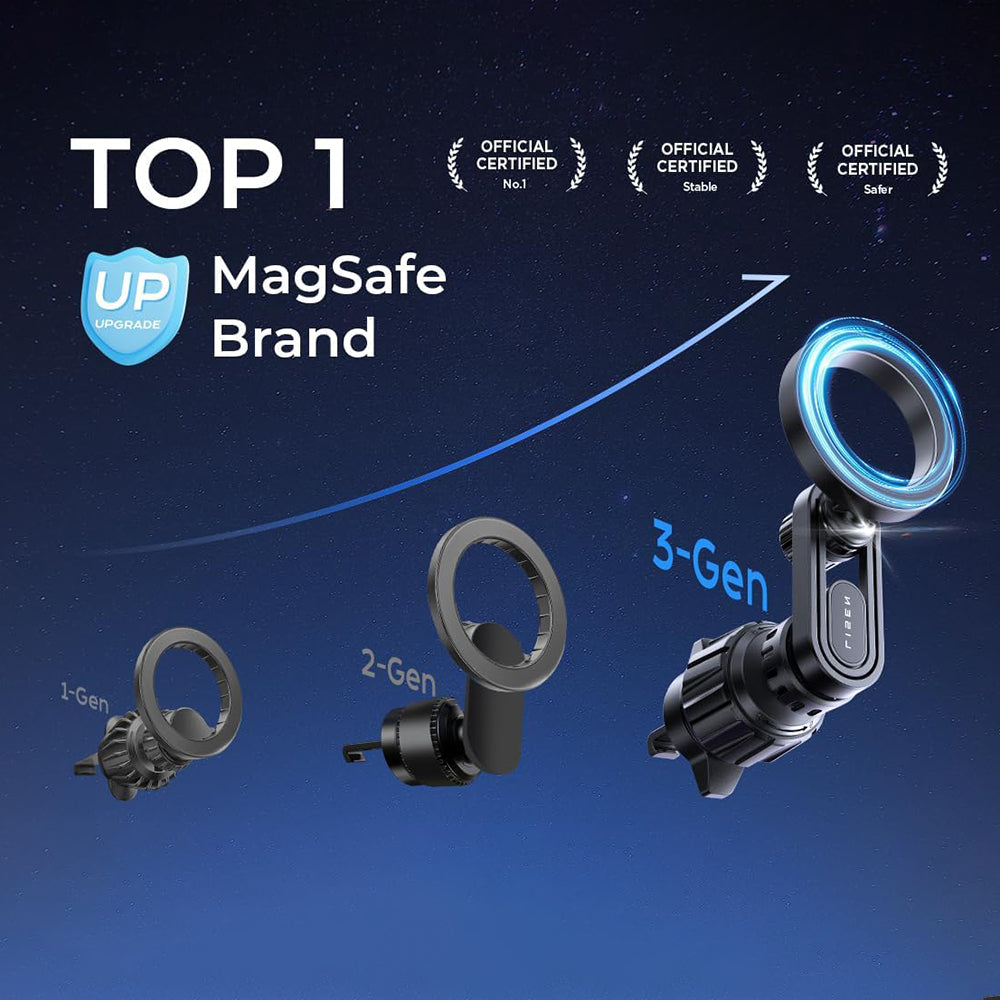 Suport Lisen (YL0222100001), for Air Vent, Magnetic Grip, Universal, Adjustable, Secure Fit, N52 Magnets, Negru