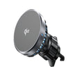 Suport Lisen with Wireless Charging Qi2, W701 (YL0224060042), for Air Vent, USB, USB-C Car Charger, Cable, 15W, Negru