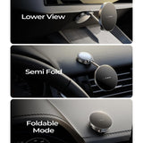Suport Lisen with Wireless Charging (YL0223090006), Magnetic, for Dashboard, Universal, Elegant, 15W, Negru