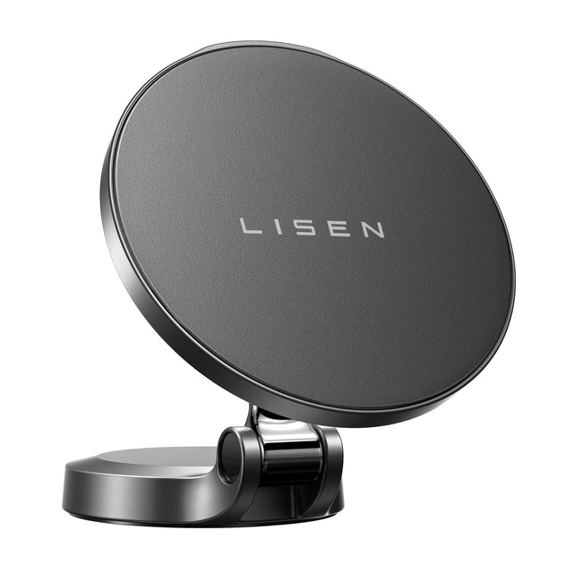 Suport Lisen with Wireless Charging (YL0223090006), Magnetic, for Dashboard, Universal, Elegant, 15W, Negru