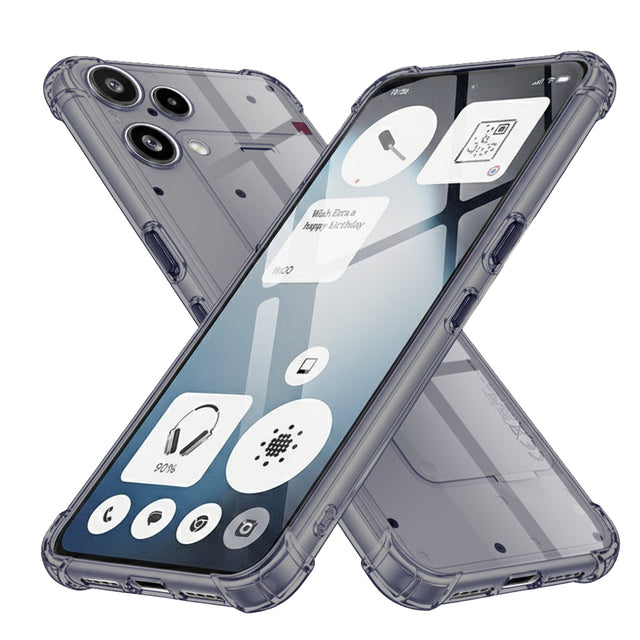 Husa de protectie Techsuit Shockproof Clear Silicone compatibil cu Nothing Phone (3a) Lite, Negru Fumuriu