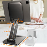 Suport Lisen (YL0424080007), for 15.9'' Tablets, Ajustable, Stable, Iron, 17.5 x 12.3 x 3.4cm, Negru