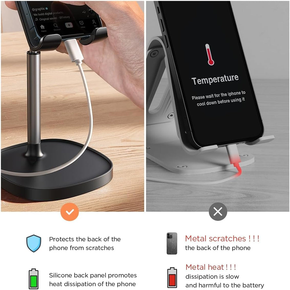 Suport Lisen Mechanical Series (YL0421030004), for Phones, Adjustable Height, Stable, Negru