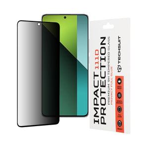 Folie de protectie Techsuit 111D Privacy Full Glue compatibil cu Xiaomi Redmi Note 13 Pro 5G / Poco X6, Negru
