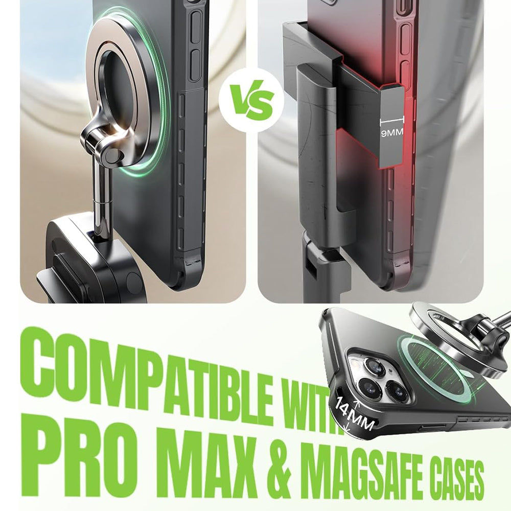 Suport Lisen (YL0224110001), Magnetic for Dashboard, Desk, 360° Rotation, Foldable, Table Clip, Secure Fit, Negru