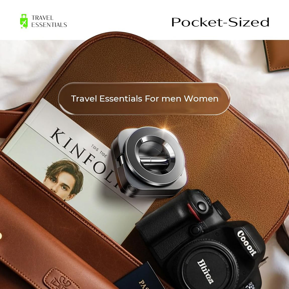 Suport Lisen (YL0224110001), Magnetic for Dashboard, Desk, 360° Rotation, Foldable, Table Clip, Secure Fit, Negru