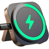 Incarcator Lisen Wireless 2in1 (YL0324100013), MagSafe, with Type-C Cable, for iPhone, Apple Watch, AirPods, 15W, Negru