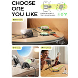 Incarcator Lisen Wireless 2in1 (YL0324100013), MagSafe, with Type-C Cable, for iPhone, Apple Watch, AirPods, 15W, Negru