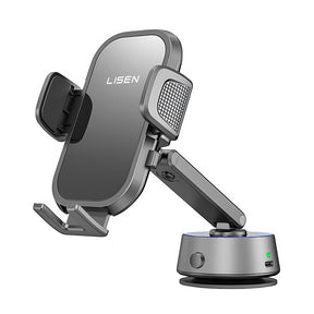 Suport Lisen A680 (YL0225010007), for Dashboard, Desk, Electric Suction Cup, 360° Rotation, Clamp Arm, 130mAh, Negru