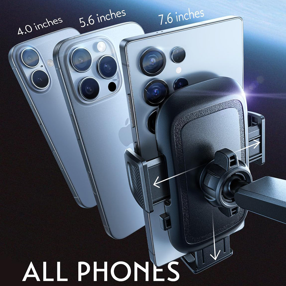 Suport Lisen A680 (YL0225010007), for Dashboard, Desk, Electric Suction Cup, 360° Rotation, Clamp Arm, 130mAh, Negru
