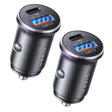 Incarcator Lisen Car (YL0223080037) (set de 2), USB, Type-C, PD36W, Q3.0, 12V/24V, Negru