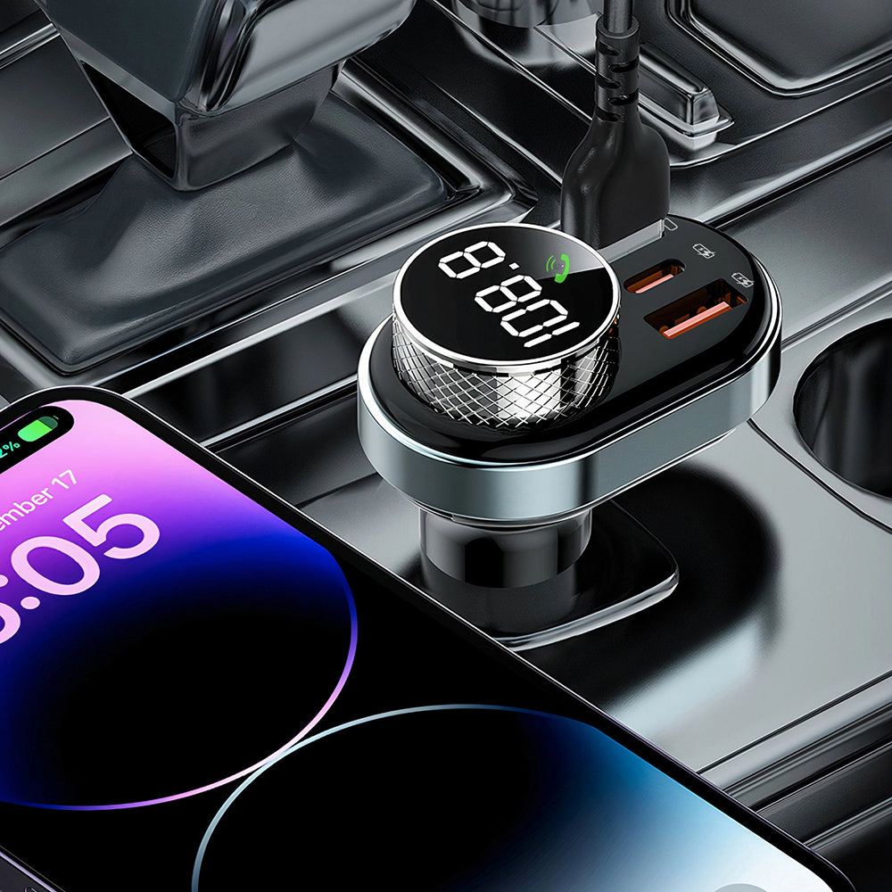 Incarcator Proove Car with FM Modulator (FMSL30110001), USB, Type-C, U-Disk, TF, Bluetooth 5.4, Fast Charge, 30W, Negru