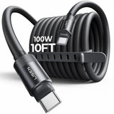 Cablu Lisen L115 (YL0125040001), Type-C to Type-C, Fast Charging, 100W, 480Mbps, Aluminum Alloy, Silicone, 3m, Negru