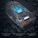 Incarcator Ainope Car (YA0222080015), USB, Type-C, PD30W, with Pull Ring, Aluminum Alloy, 12V/24V, Negru
